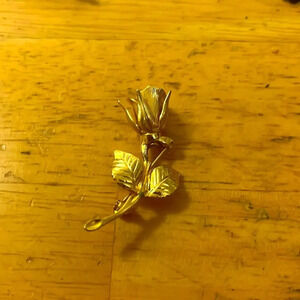 Vintage Gold Rose  Brooch by NEW VIEW